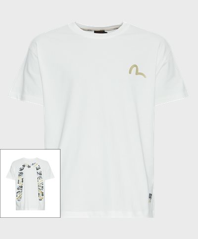 EVISU T-shirts SEAGULL WAVE DAICOCK PRIN TEE 2ESHTM4TS7074 White